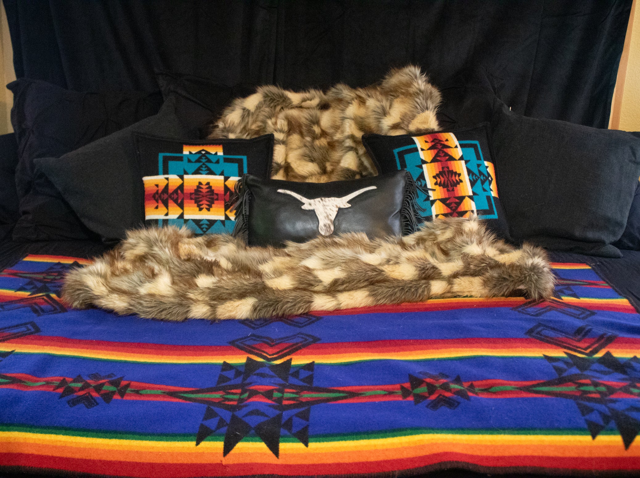 Pendleton Wool Mills Beaver State Aztec Blanket 5ft x 3ft Lap Blanket