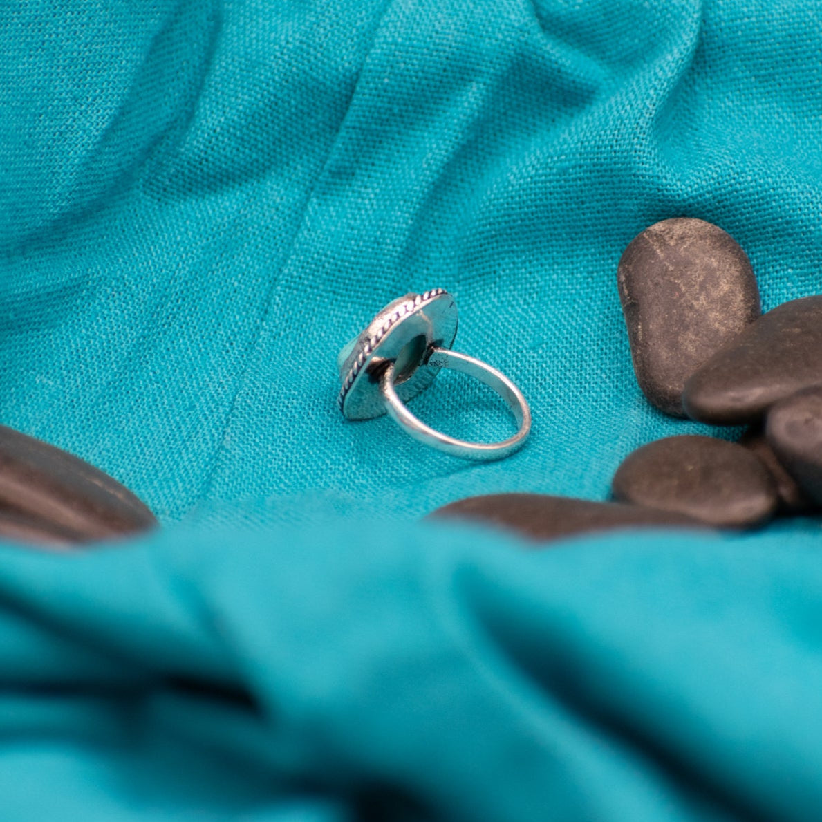 Faux Turquoise Gemstone Ring Size 6