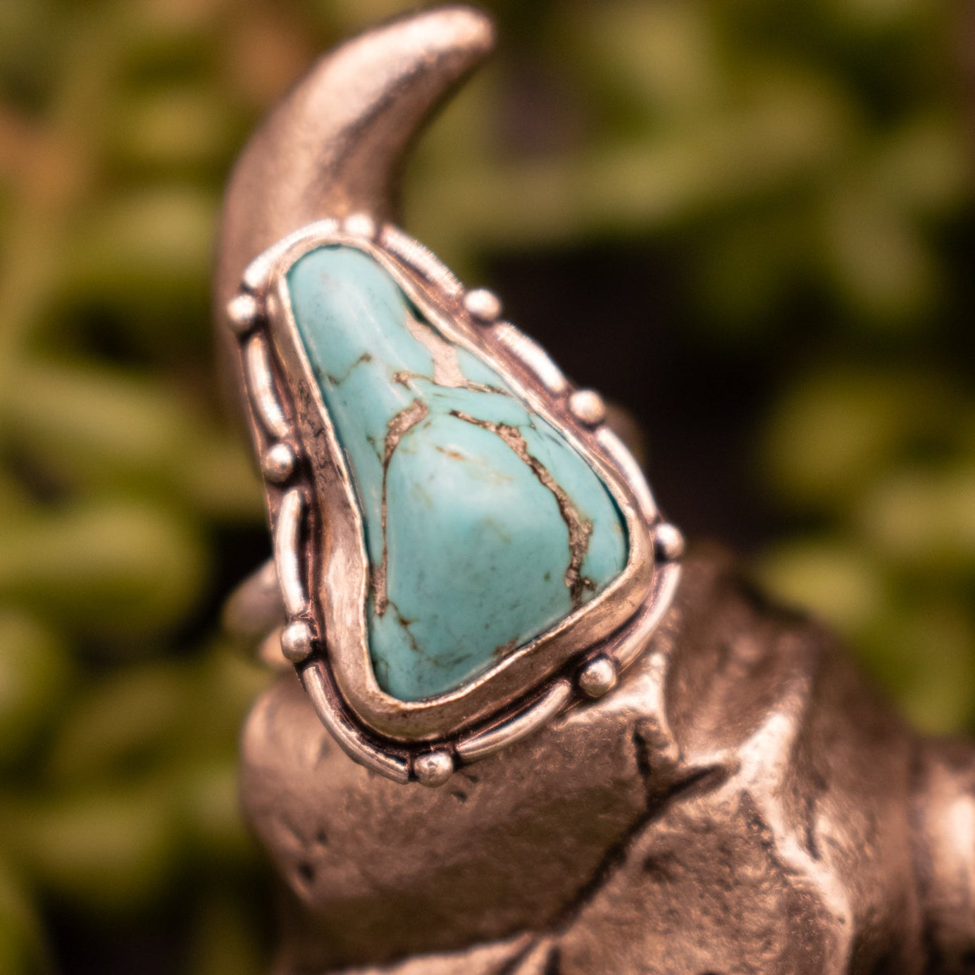 Faux Turquoise Gemstone Ring Size 6
