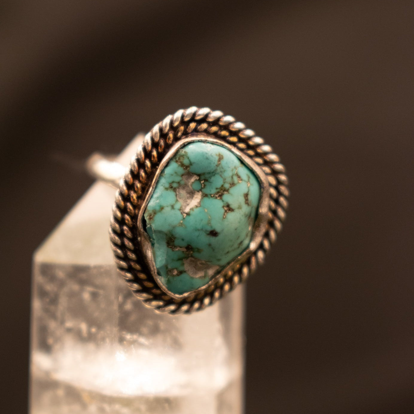 Faux Turquoise Gemstone Ring Size 6