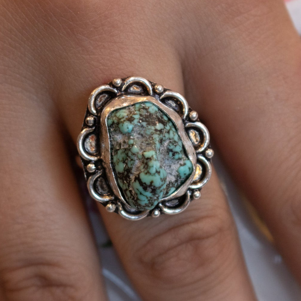 Faux Turquoise Gemstone Ring Size 8.5