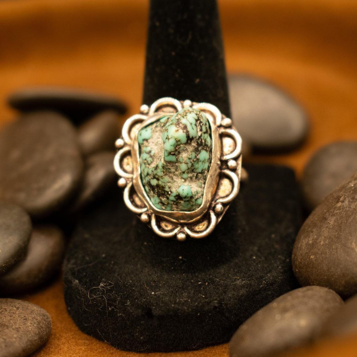 Faux Turquoise Gemstone Ring Size 8.5