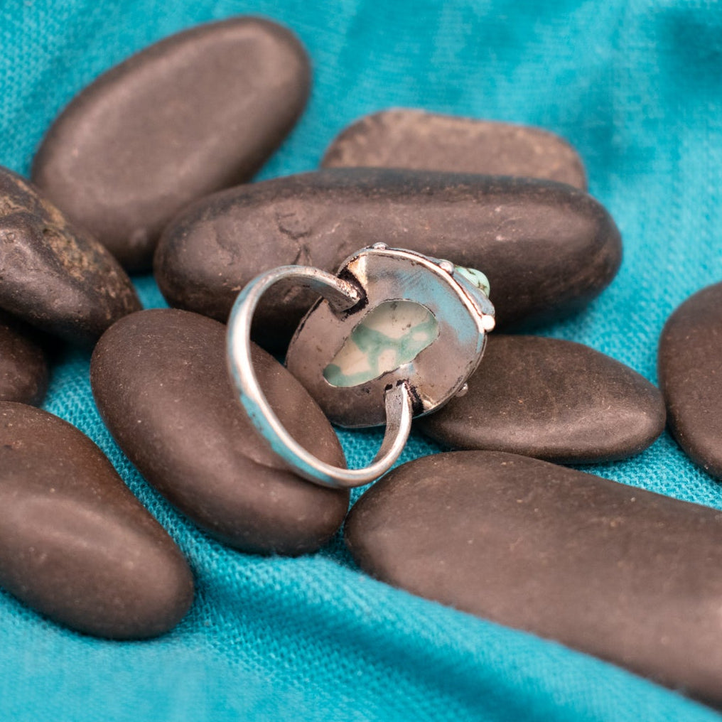 Faux Turquoise Gemstone Ring Size 6.5