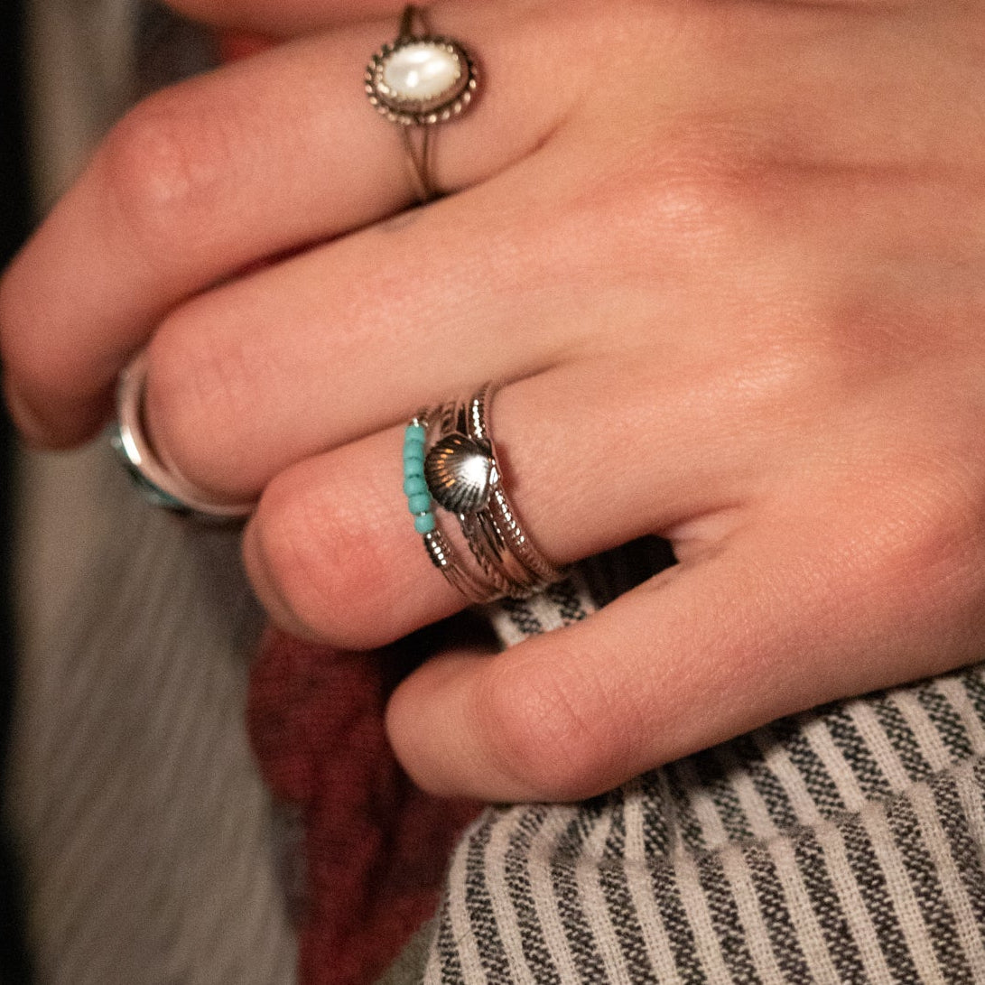 Pura Vida Shell Ring Stack
