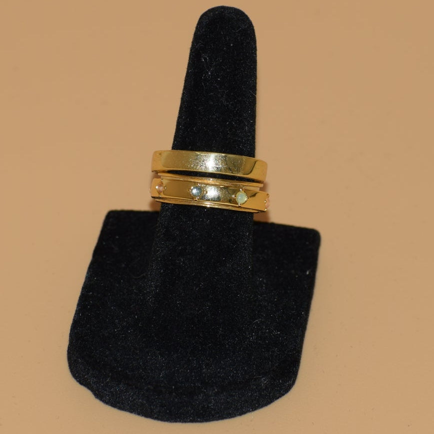 Pura Vida Mental Health Awareness Fidget Ring Gold