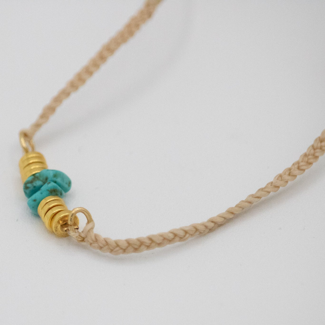 Pura Vida Turquoise Chip Bitty Braid Anklet