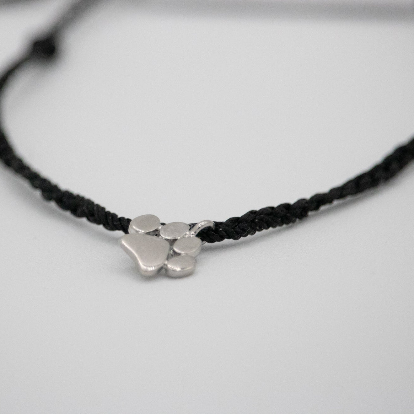 Pura Vida Jute Cord Paw Print Charm Bracelet