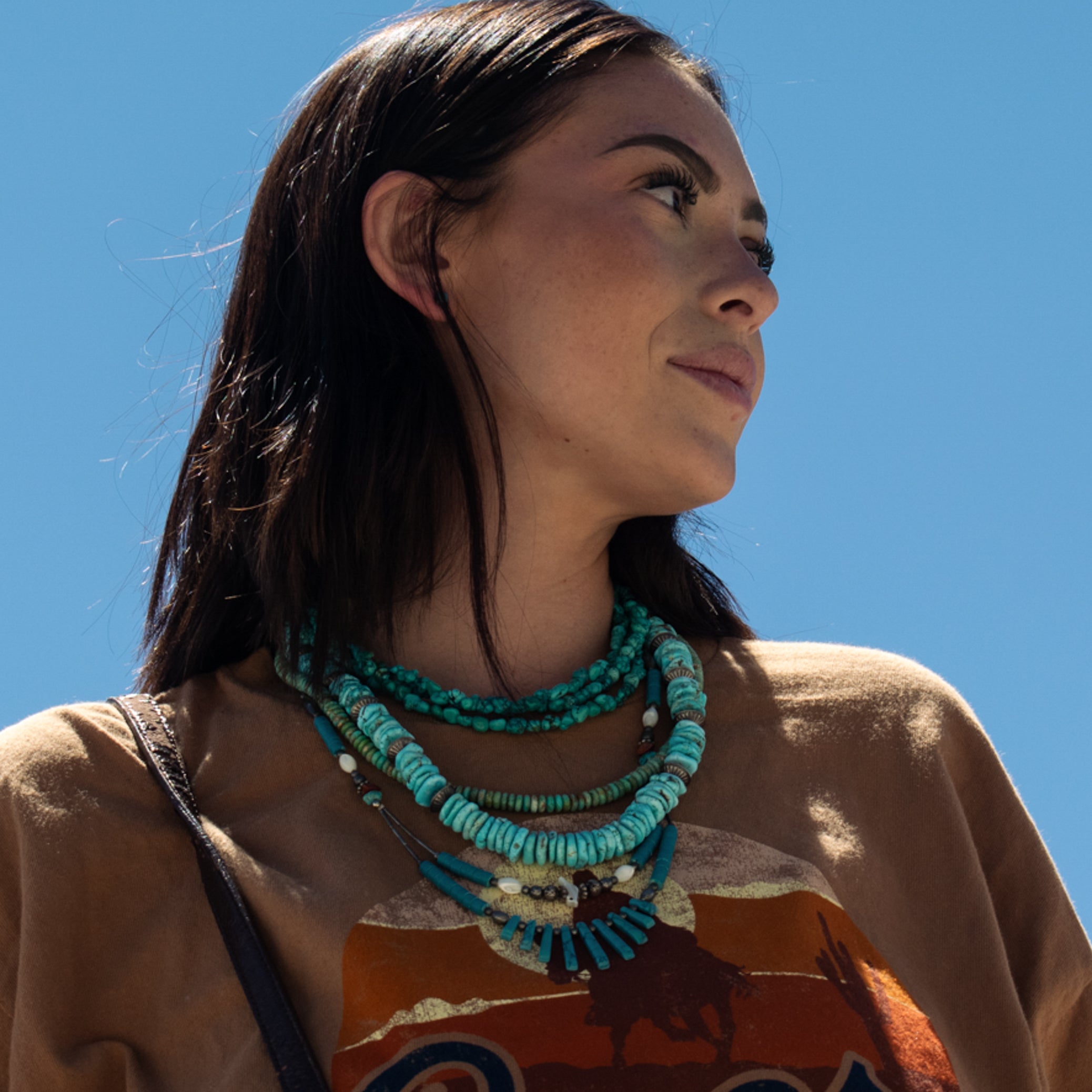 Vintage Native American Navajo Sterling Silver Turquoise Opal Necklace with Little Opal Bird