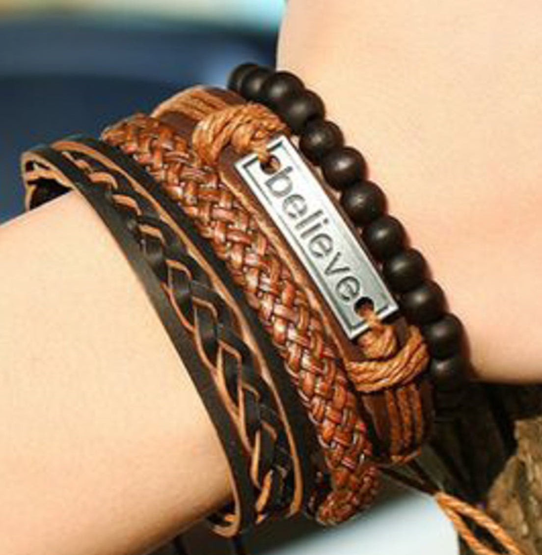 Leather Bracelet Set