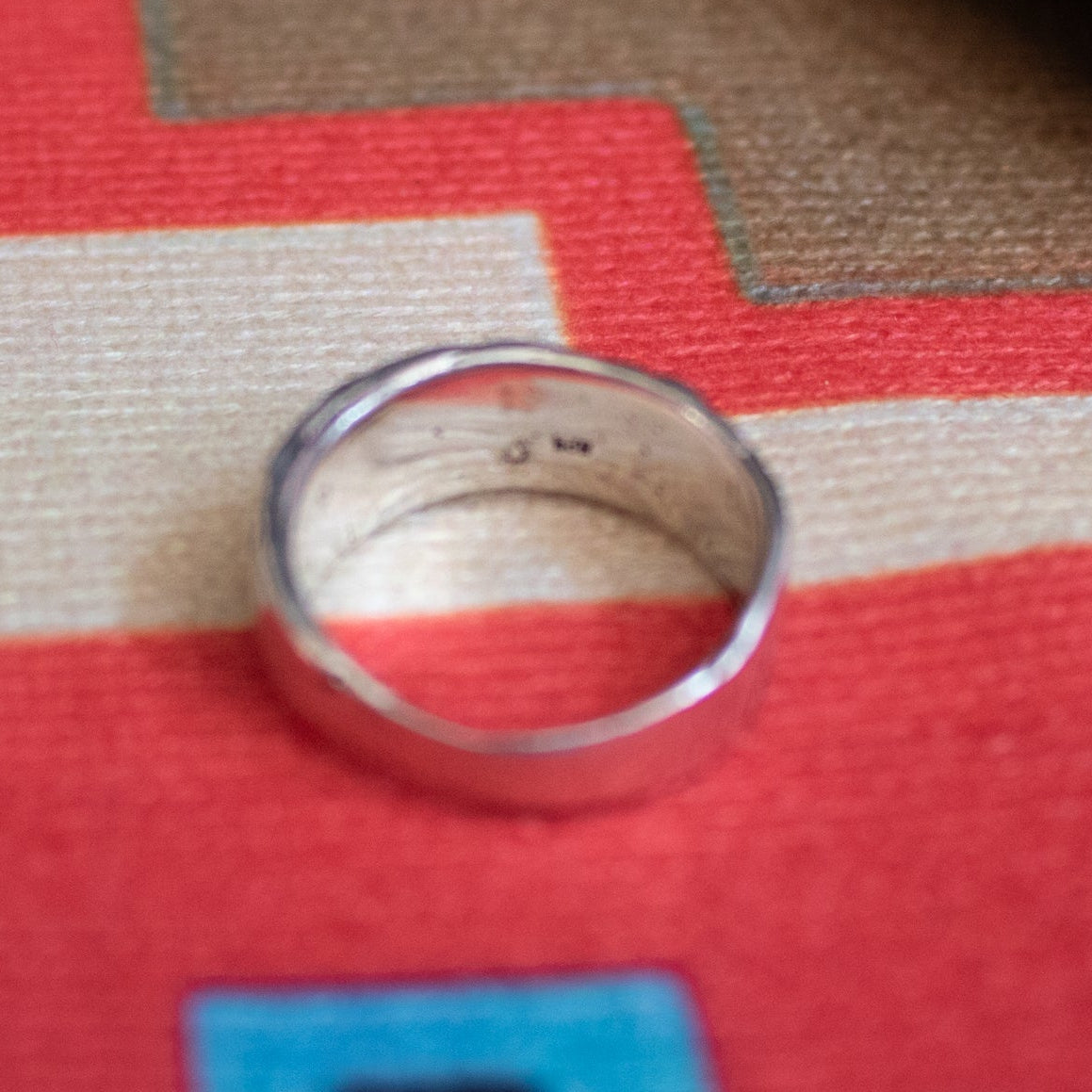 Vintage Mexican Sterling Silver Ring Etched With Circular Swirls- Size 5