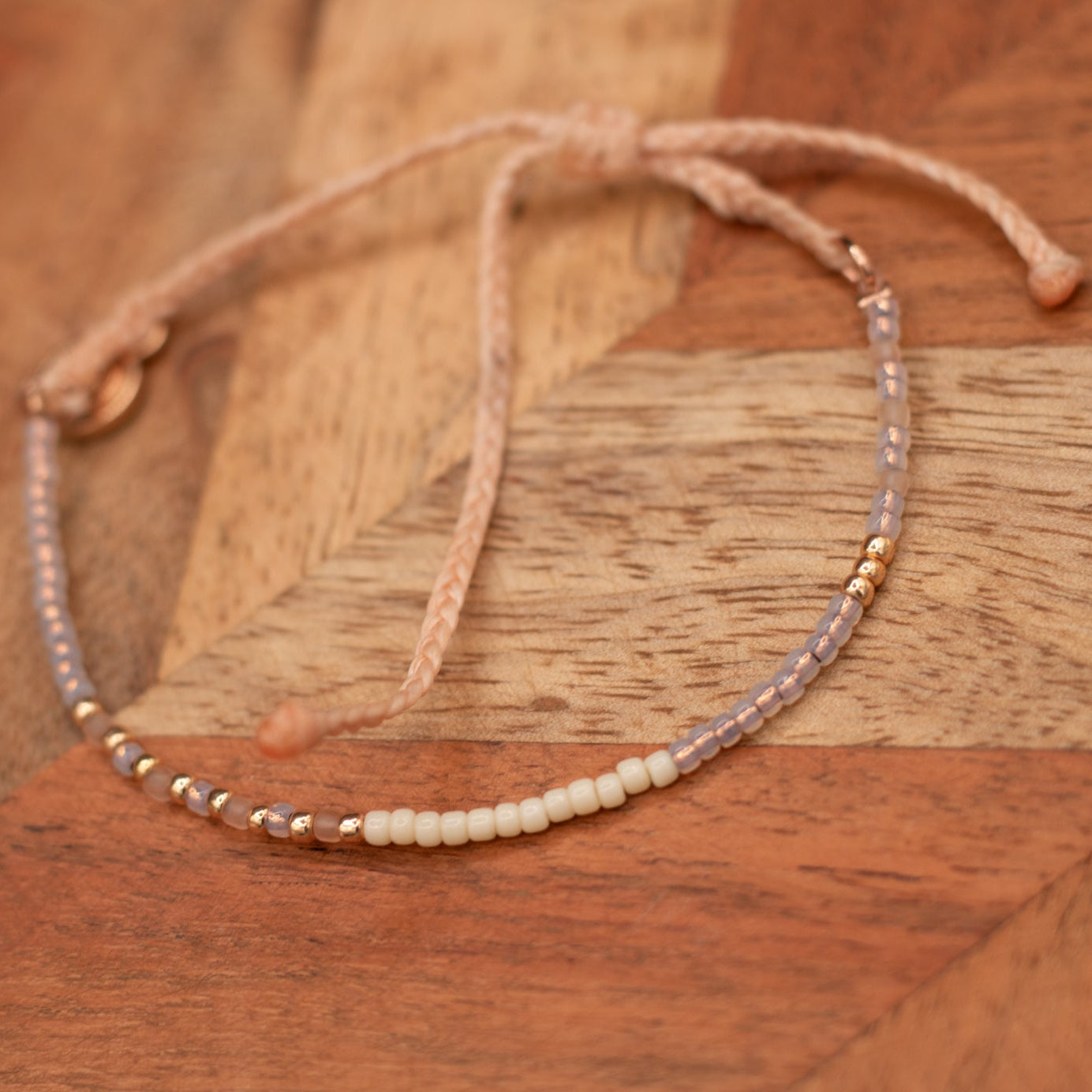 Pura Vida Original Bracelet with Pink Beads