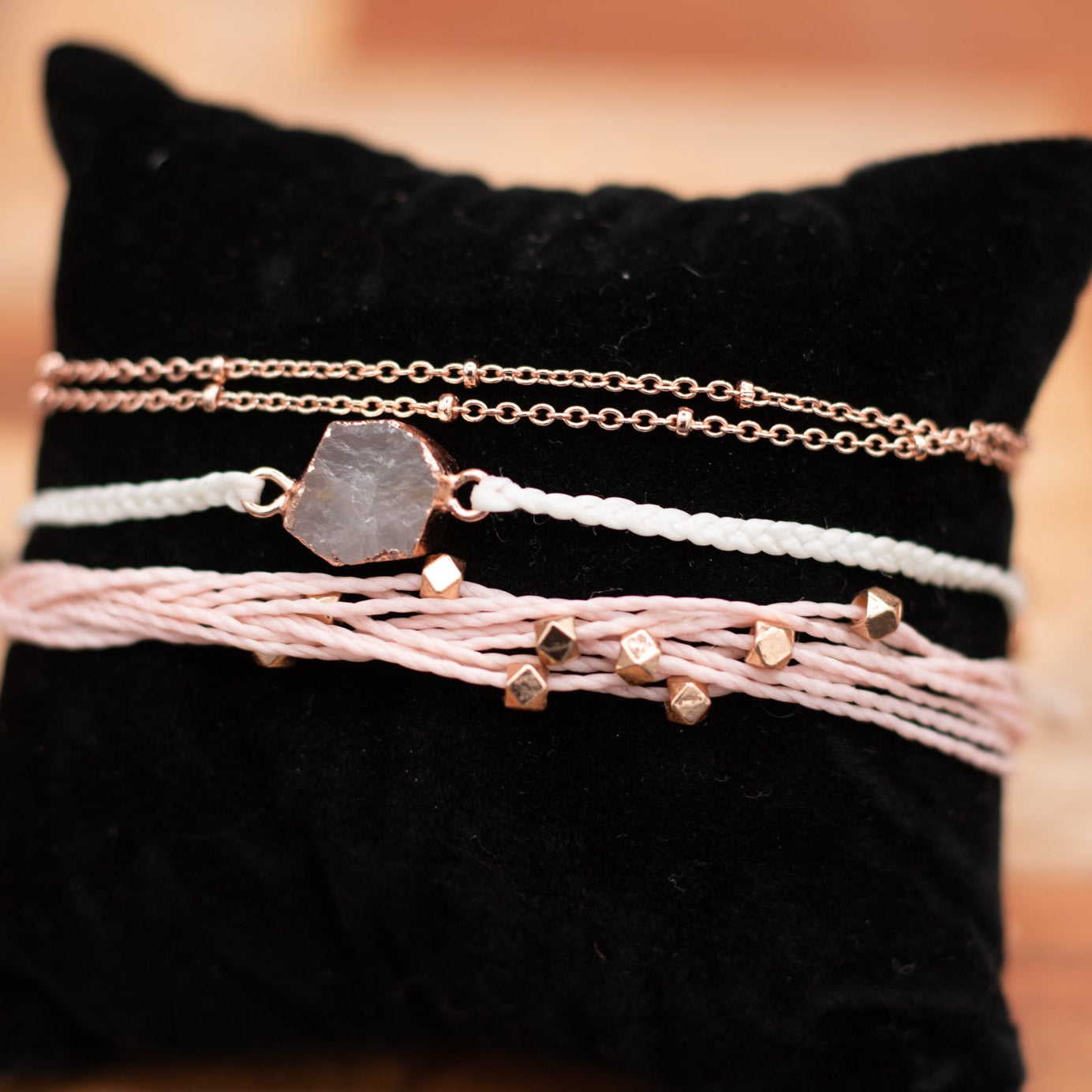 Pura Vida Pink Style Braided Jute Cord Bracelet Set