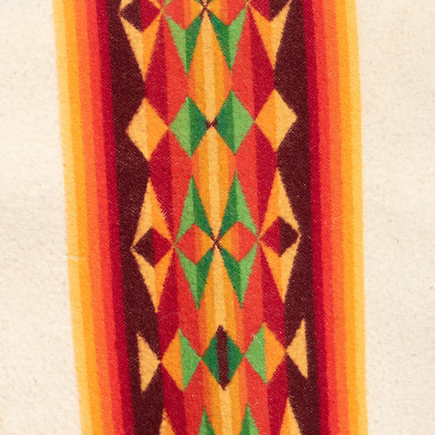 Vintage Beaver State Pendleton Wool Saddle Blanket Tan Aztec Pattern