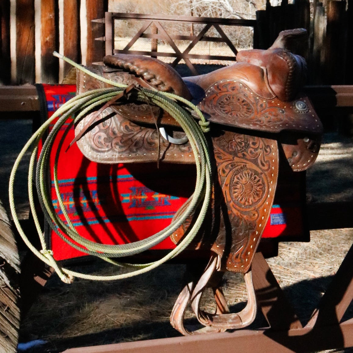 Vintage 16 3/4-inch Classic Western Show Saddle