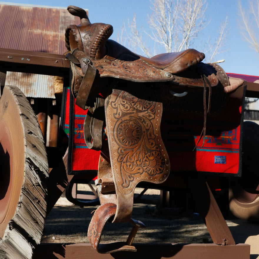 Vintage 16 3/4-inch Classic Western Show Saddle