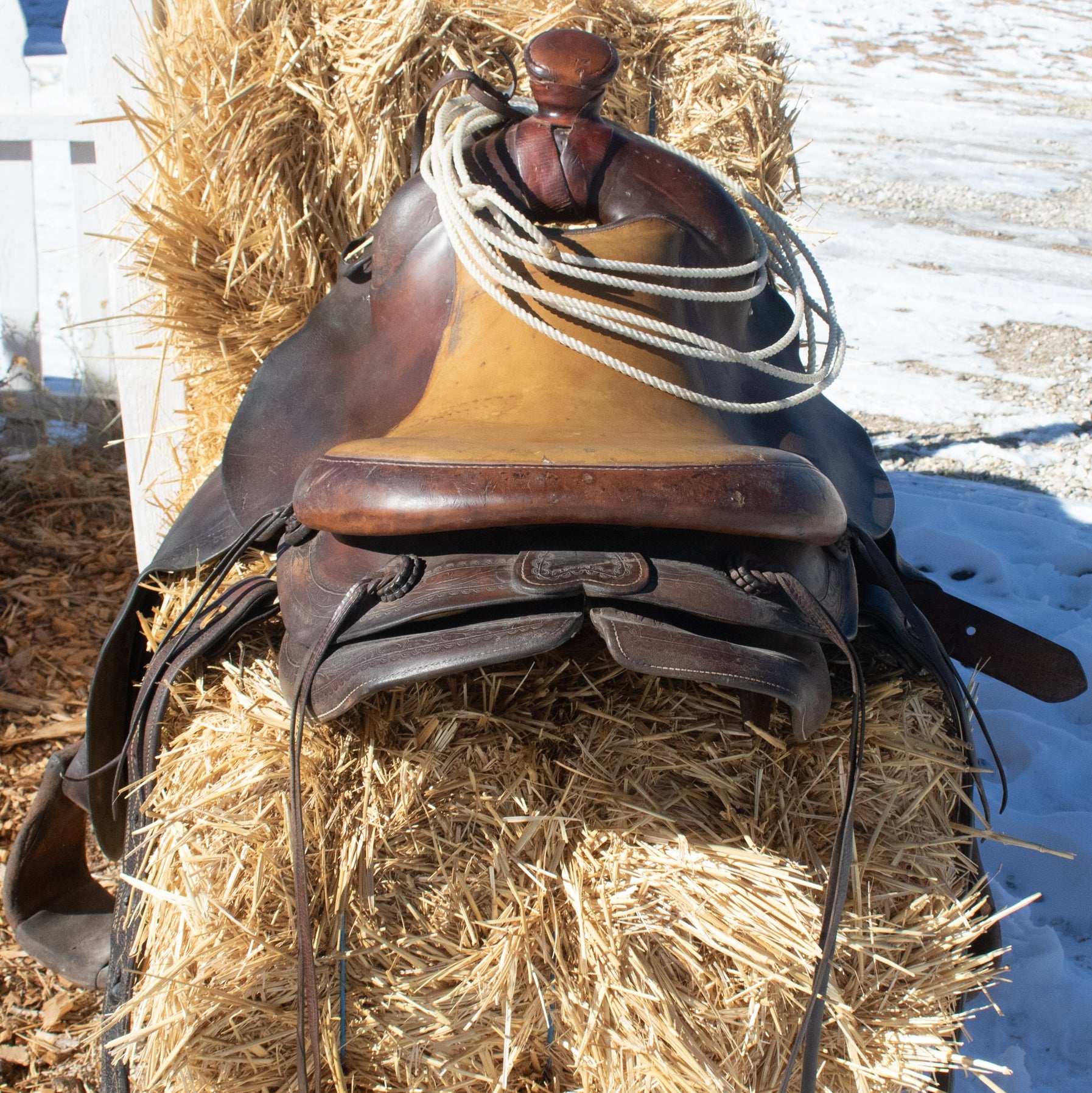 Vintage 17 1/2 Inch Western Saddle