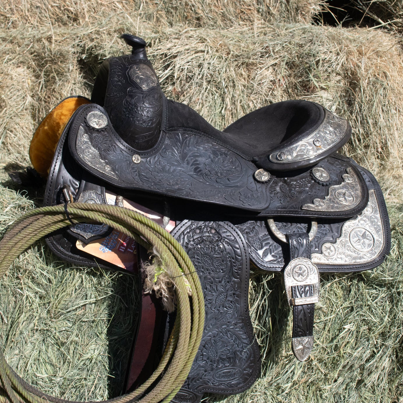 Tough 1 Silver Royal Hand-Crafted Premium Leather 13 Inch Youth Saddle