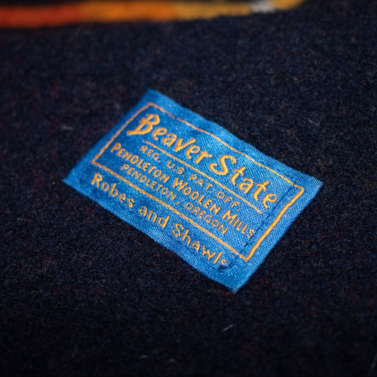 Pendleton Beaver State Reversable Blanket Featuring Black Red Orange Brown