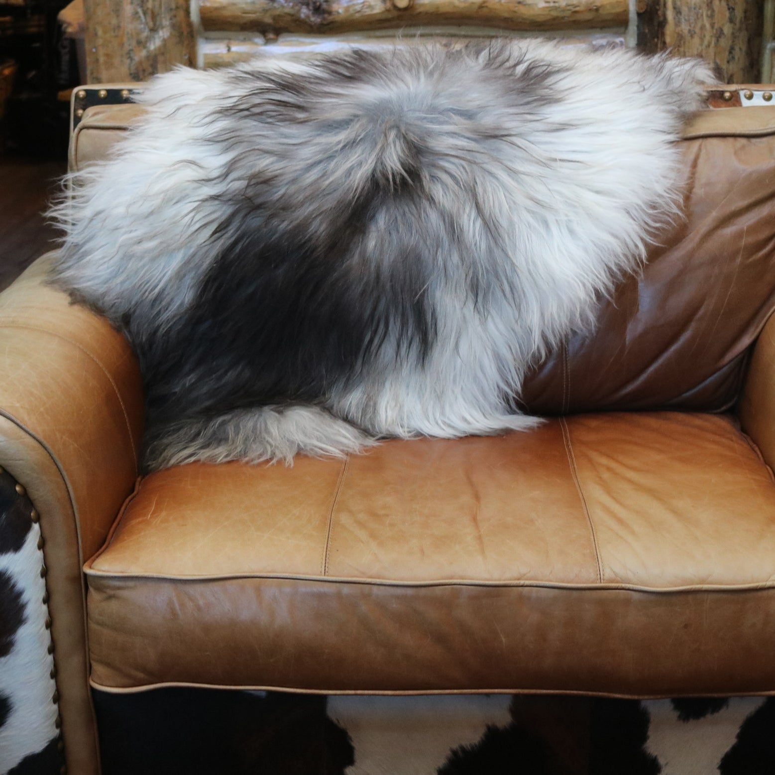 Natural Grey Icelandic Genuine Sheepskin Rug