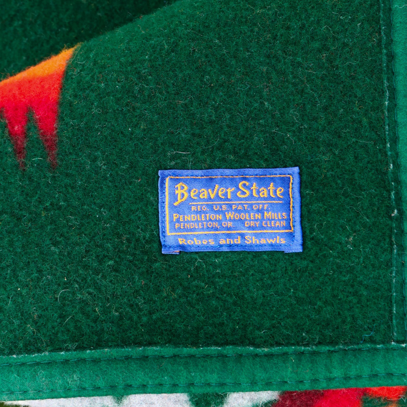 Pendleton Beaver State Green Blanket - 63"x80" Twin Size