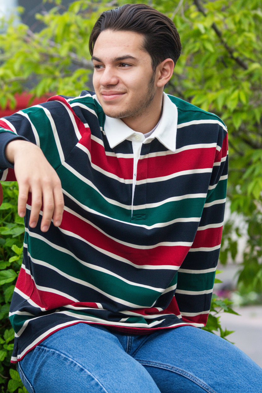 Pendleton Decker Rugby Ranger Stripe Long Sleeve Shirt
