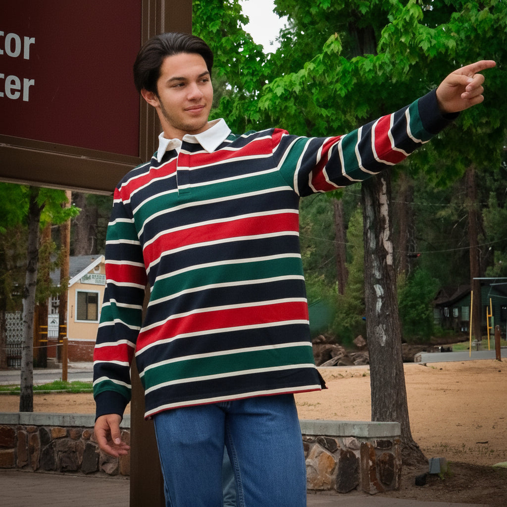Pendleton Decker Rugby Ranger Stripe Long Sleeve Shirt