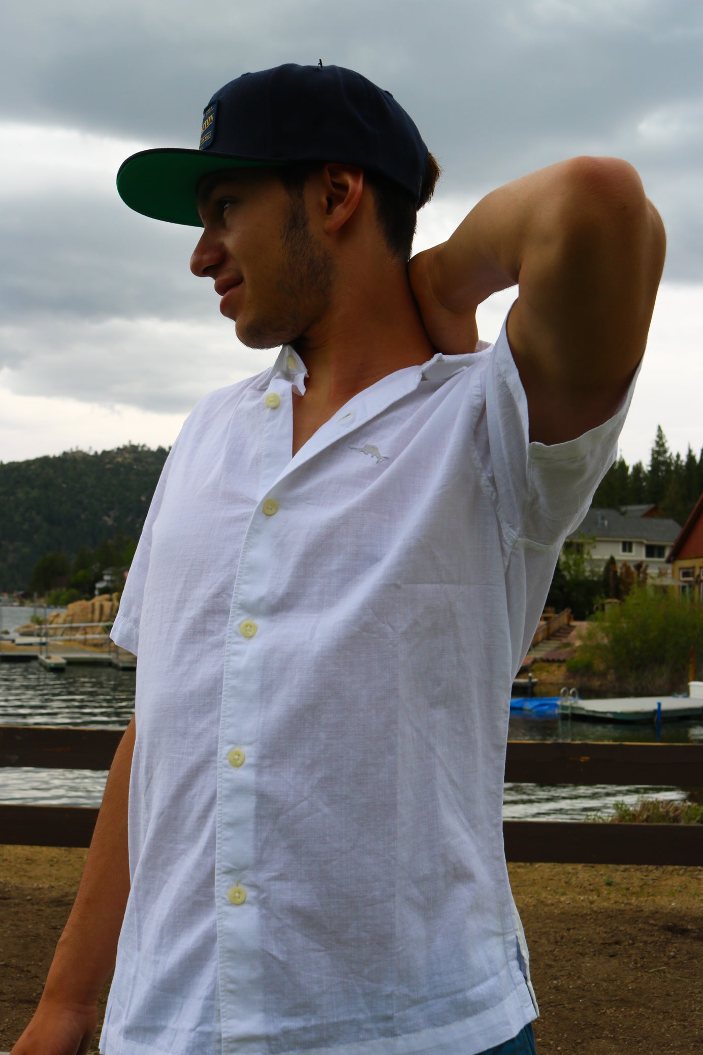 Tommy Bahama Short Sleeve White Button-up Shirt