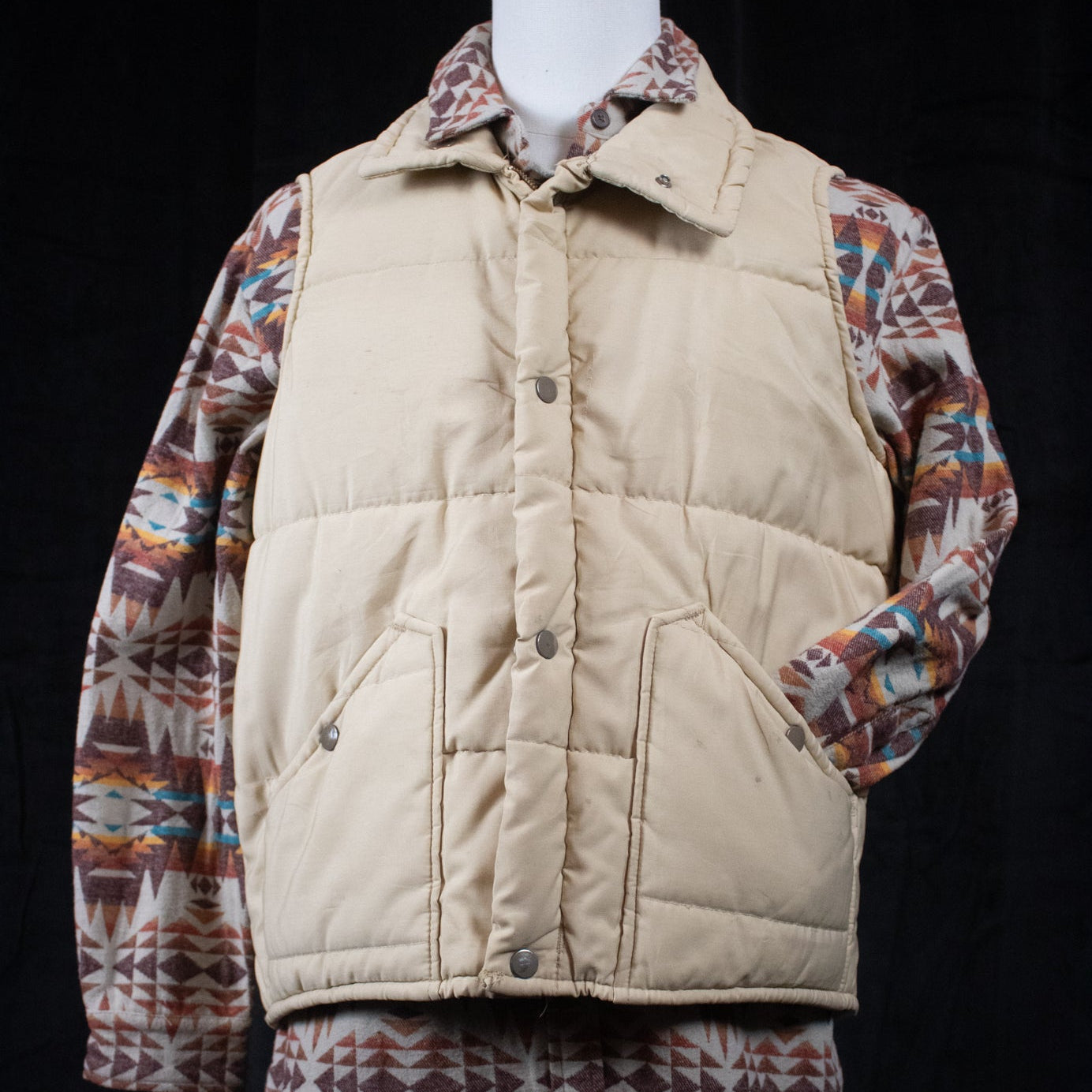 Key Imperial Khaki Winter Vest with Cozy Flannel Lining