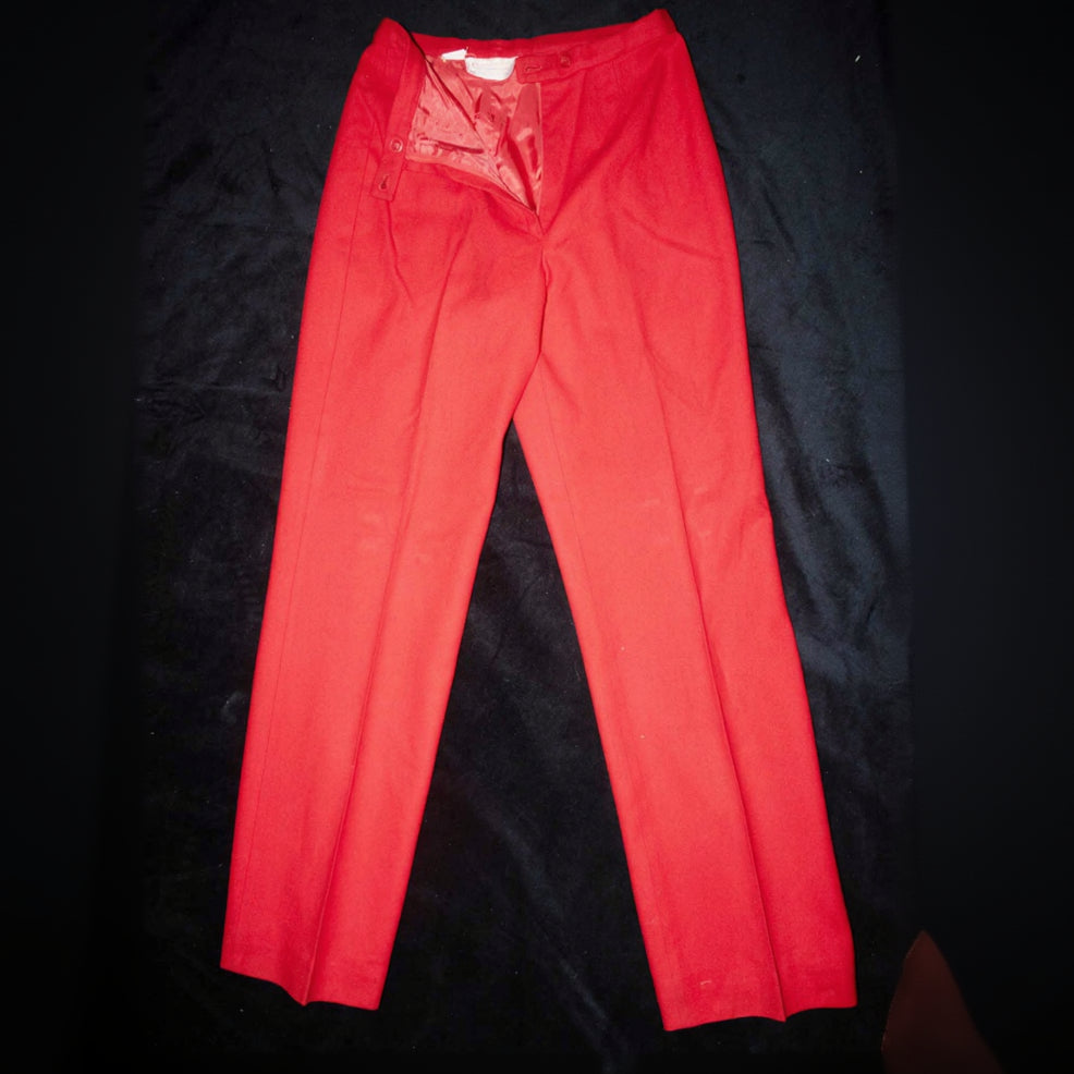 Pendleton Women's Red Wool Pant Suit with Blazer Blazer and Pants Size 6