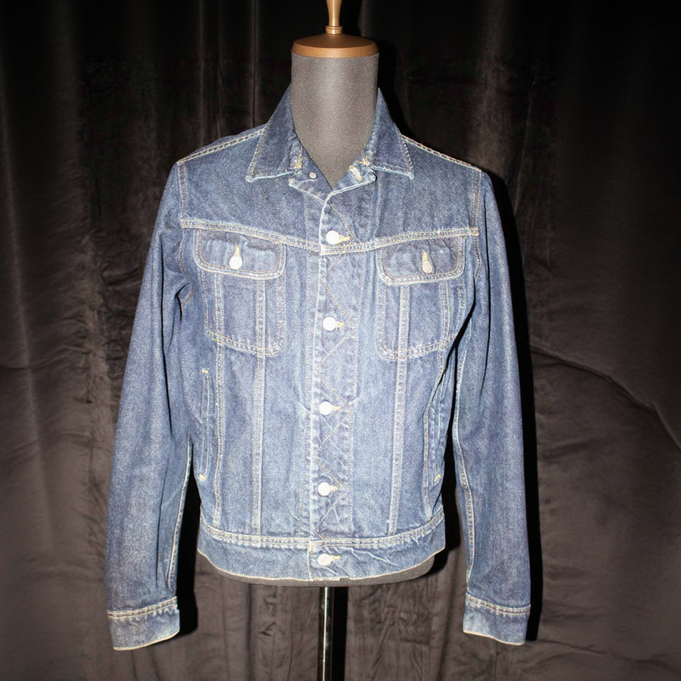 Polo Ralph Lauren Denim Jacket Small Custom Back Graphic Trucker Jean Jacket