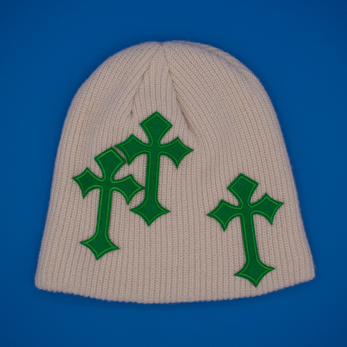 Classic Beanie with Cross Design