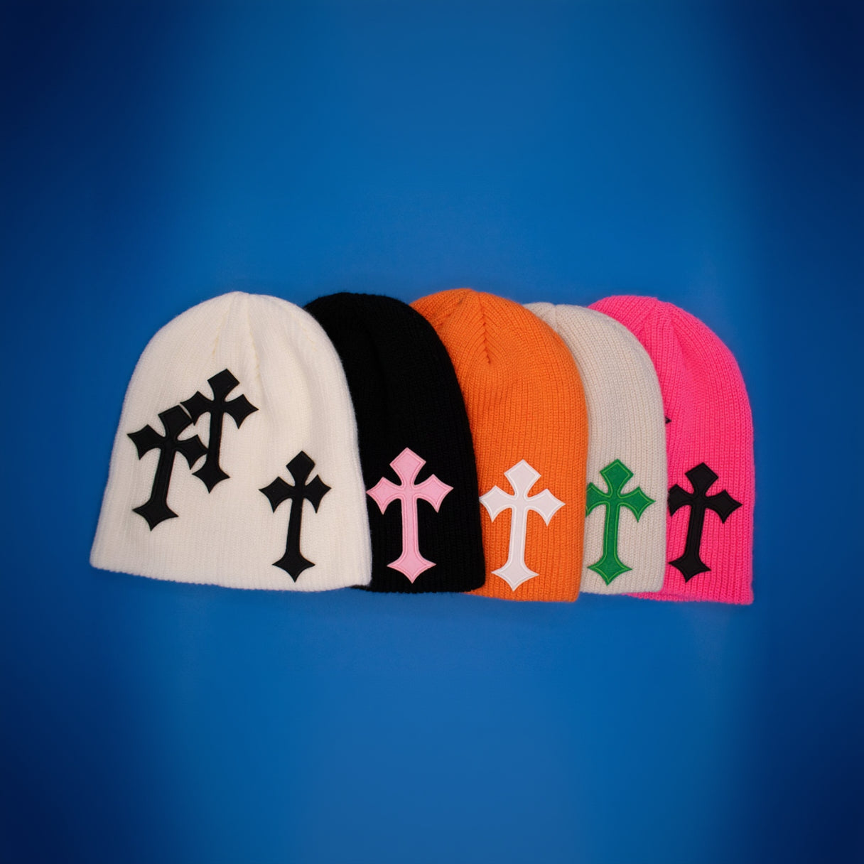 Classic Beanie with Cross Design
