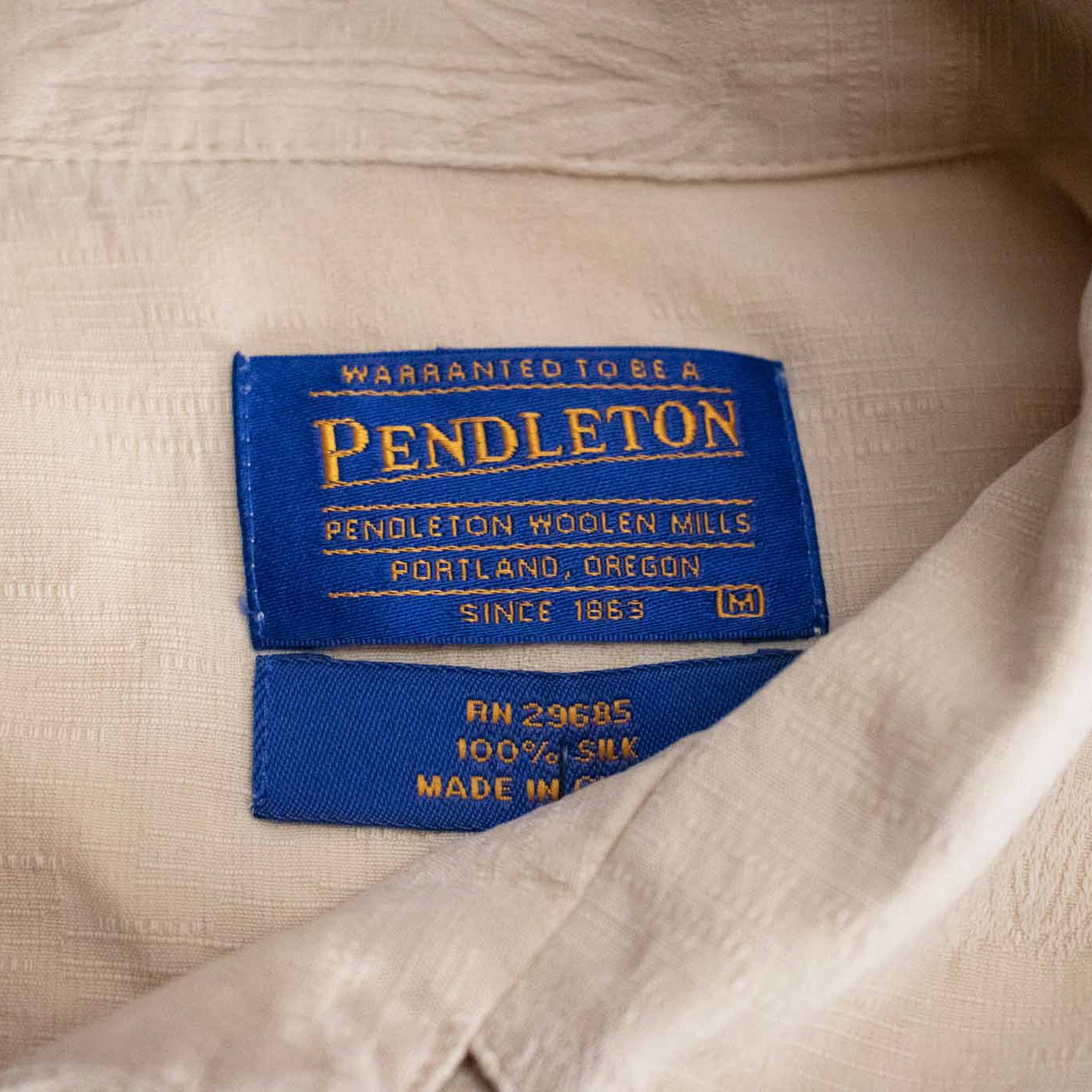 Pendleton Shirt Men Medium Button Down Silk