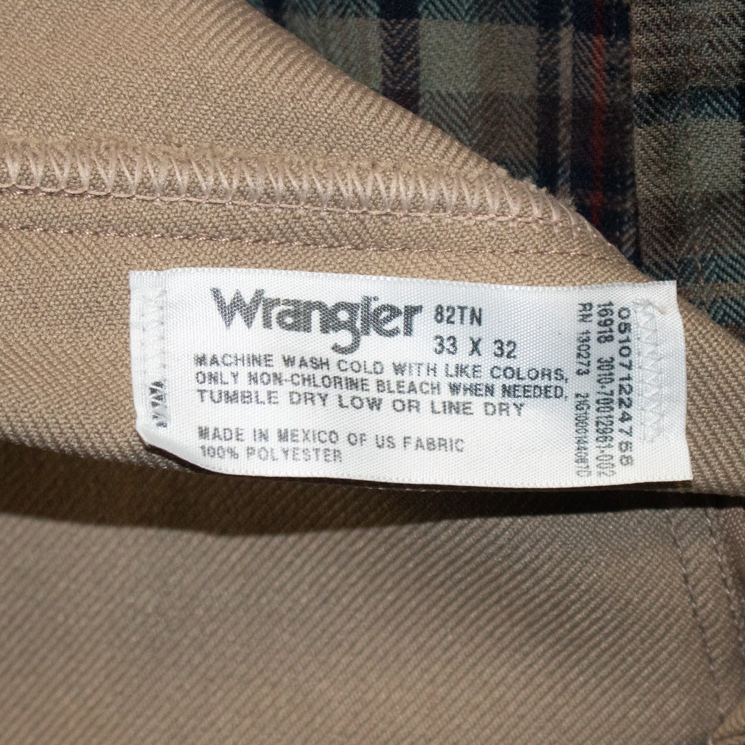 Khaki Tan Wrangler Dress Pants Size 33x32