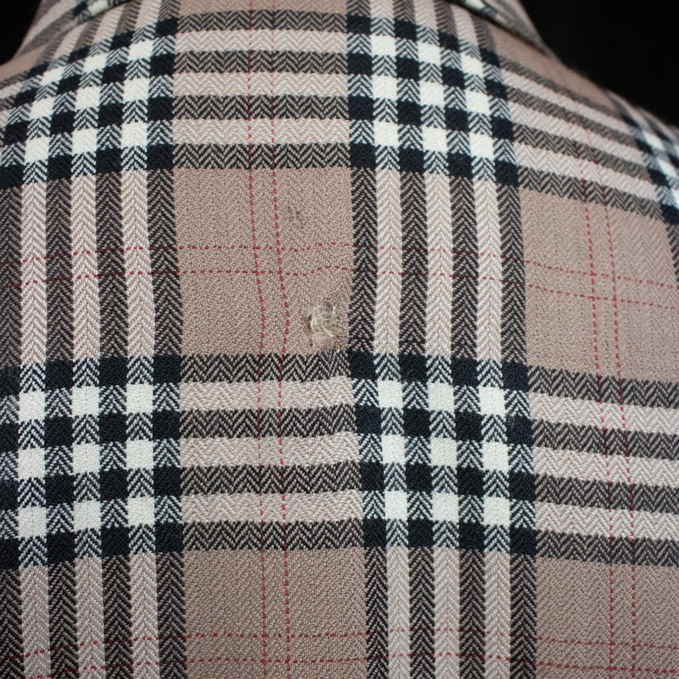 Vintage Pendleton Burberry Print Tartan Plaid 100% Virgin Wool Blazer Size Pettie 8