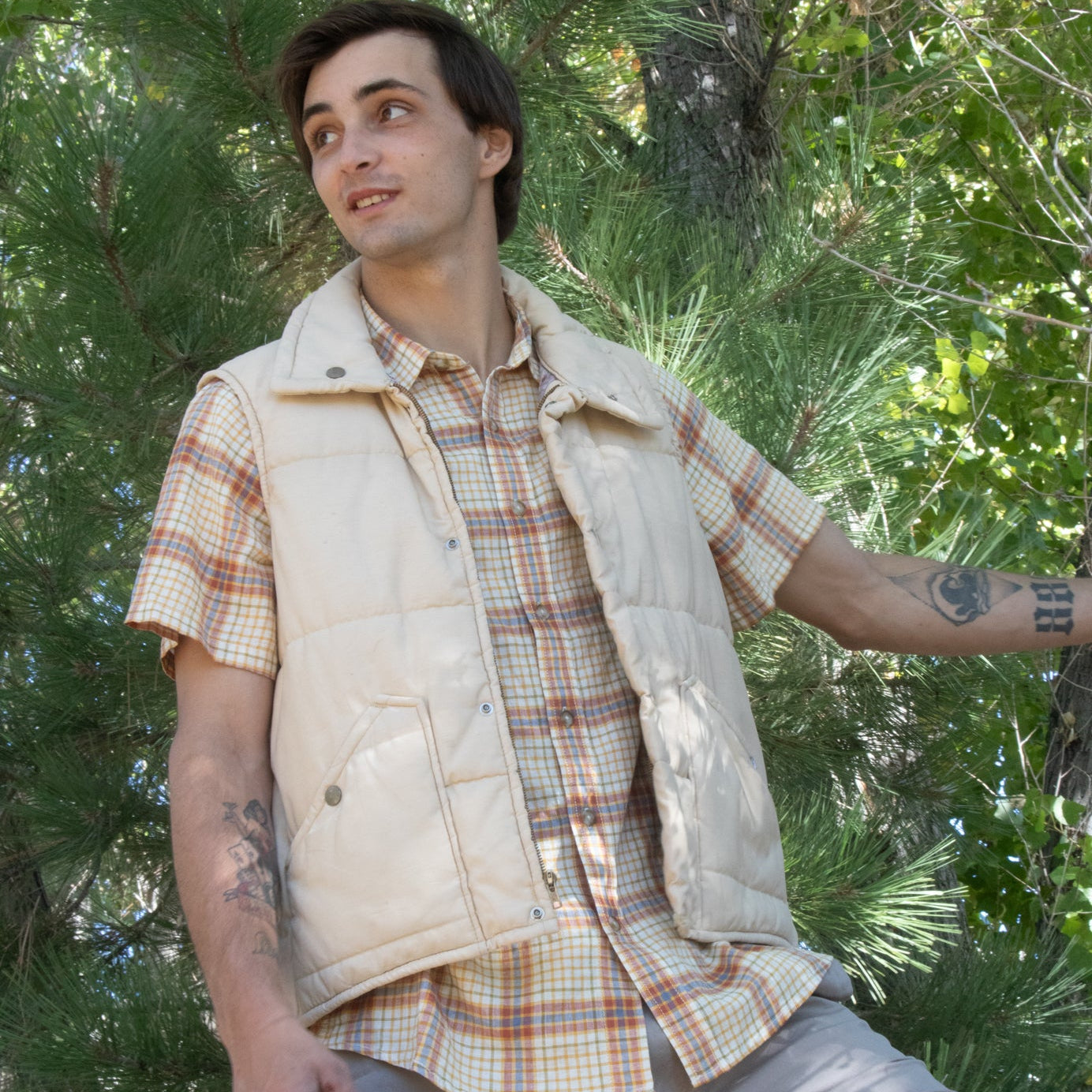 Key Imperial Khaki Winter Vest with Cozy Flannel Lining