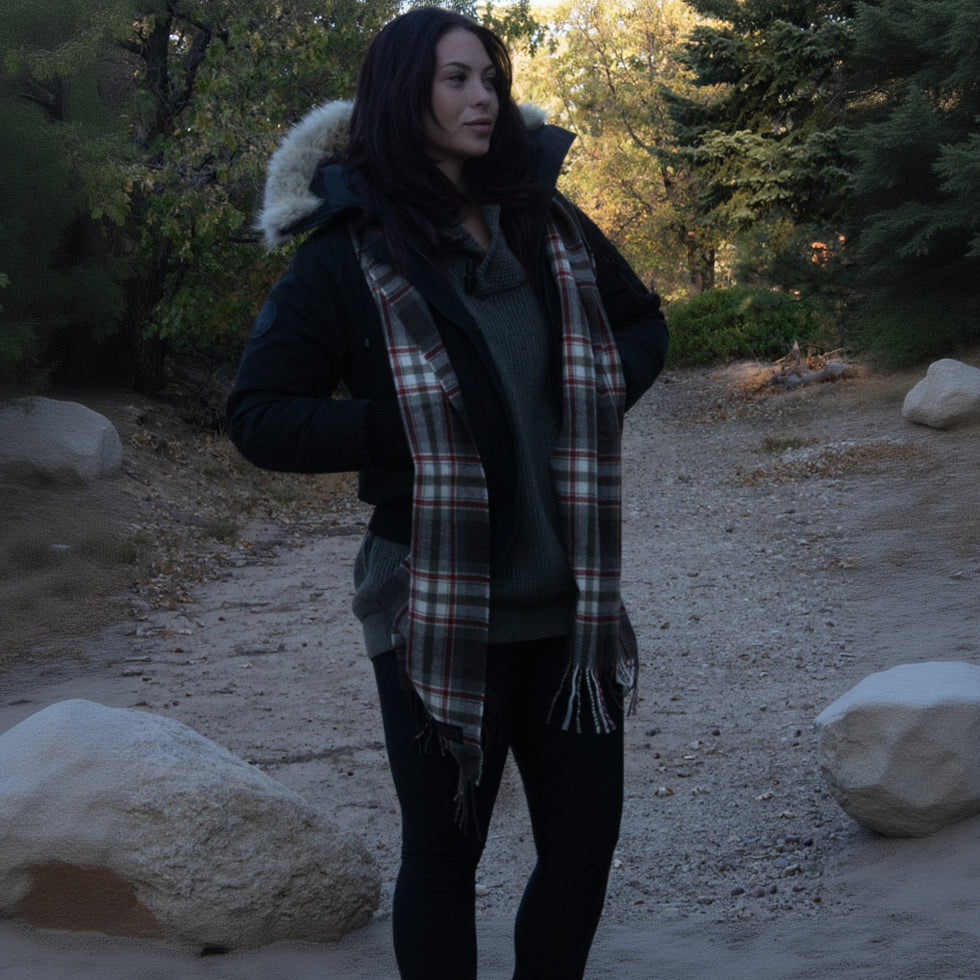 Pendleton Whisper Wool Muffler Pacific Plaid Scarf