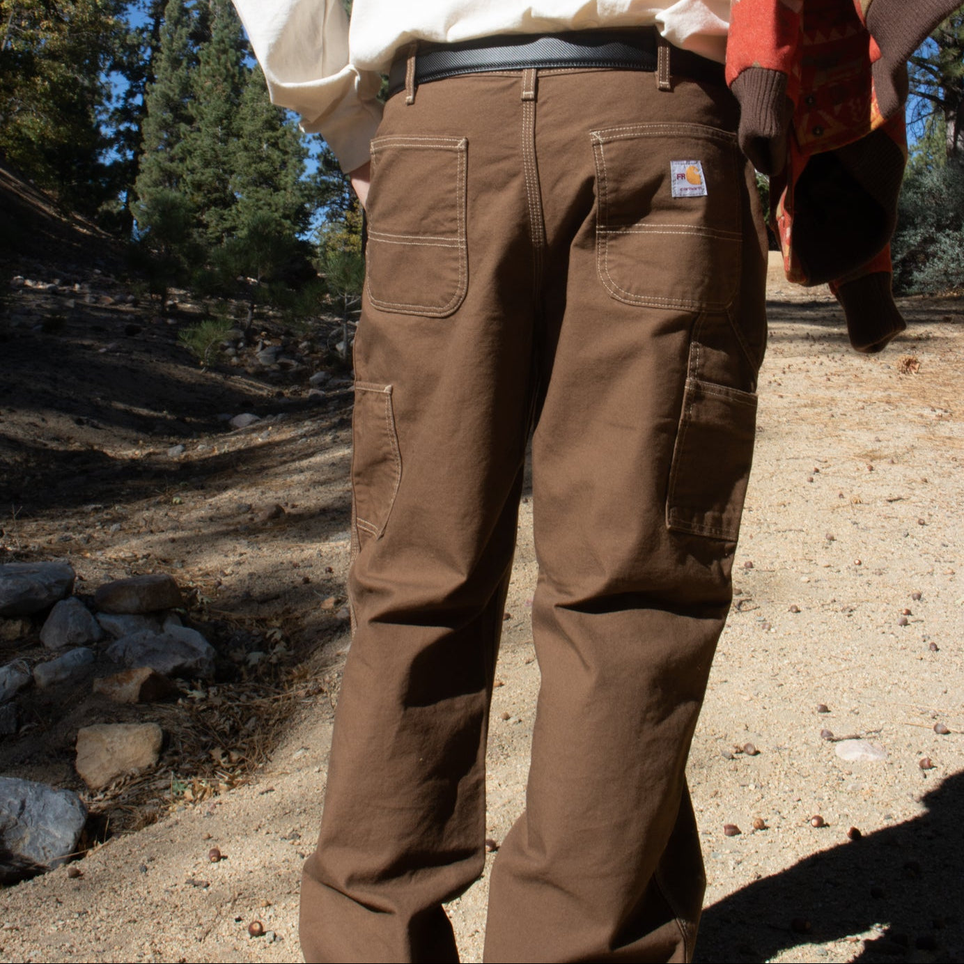 Carhartt Washed Duck Dungaree Work Pants Color Brown