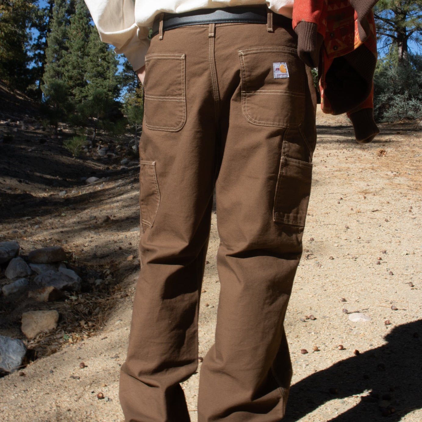 Carhartt Washed Duck Dungaree Work Pants Color Brown