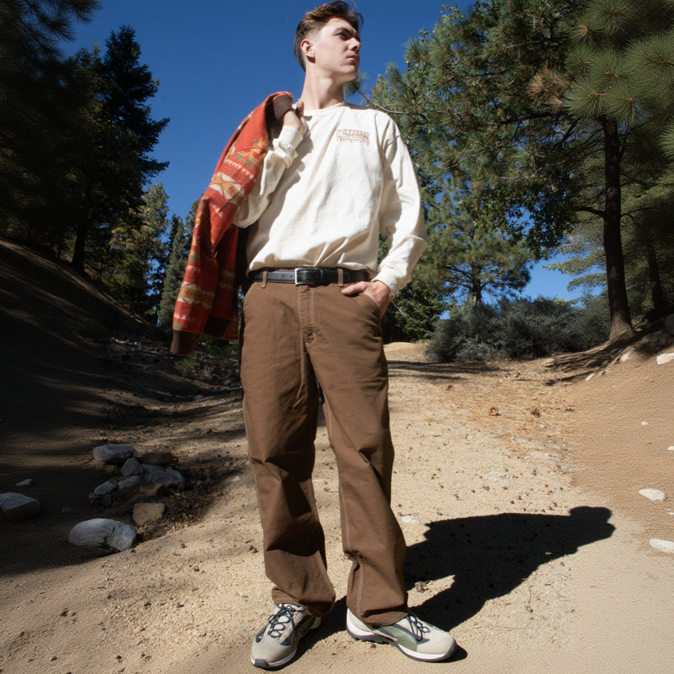 Carhartt Washed Duck Dungaree Work Pants Color Brown