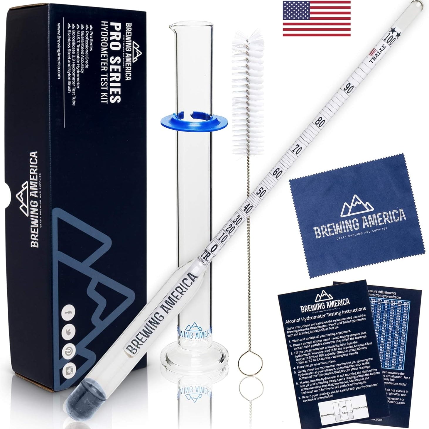 Brewing America Pro Series Hydrometer Test Kit
