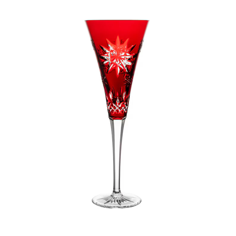 Waterford Crystal - Snowflake Wishes '2011 Joy' Ruby Red Champagne Flute
