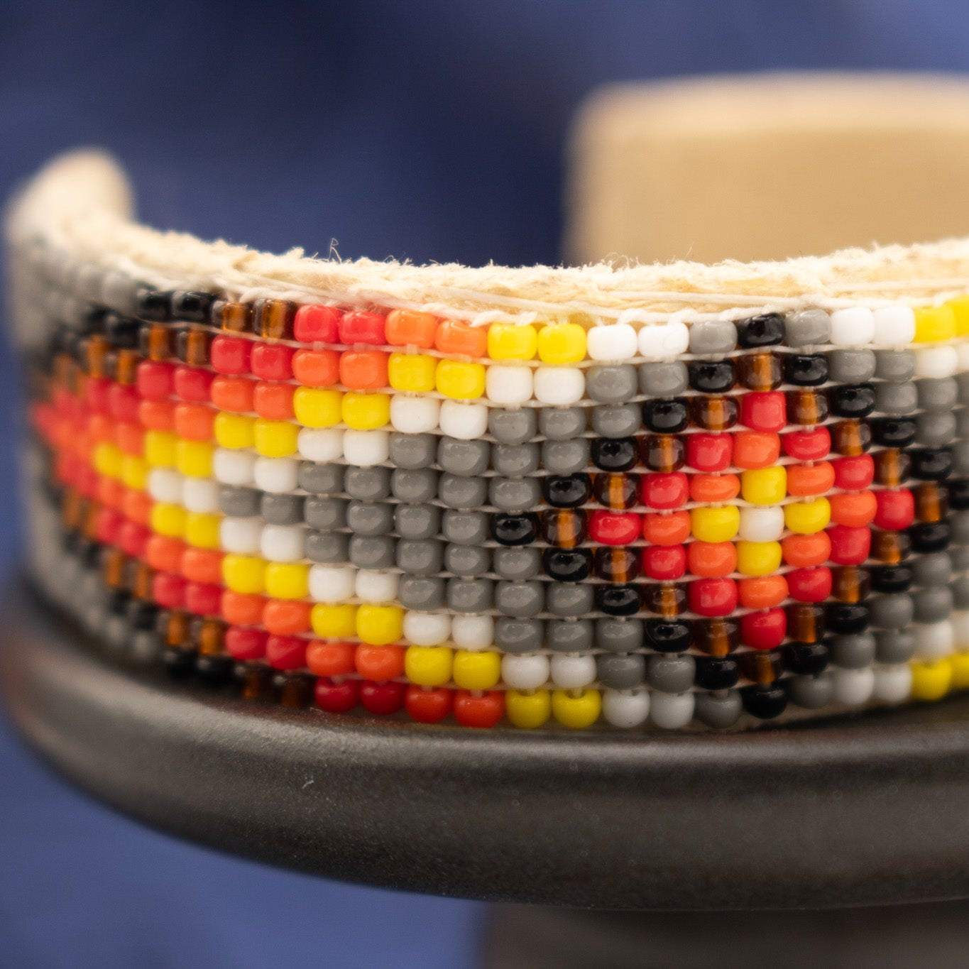 Navajo Hand Beaded Cuff Bracelet by Jackie Cleveland