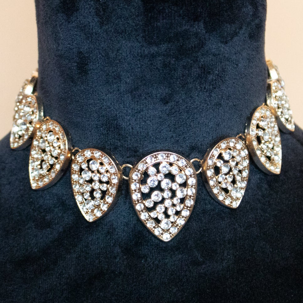 Signature Series Badazille'd Oval Shaped Choker with Matching Earrings