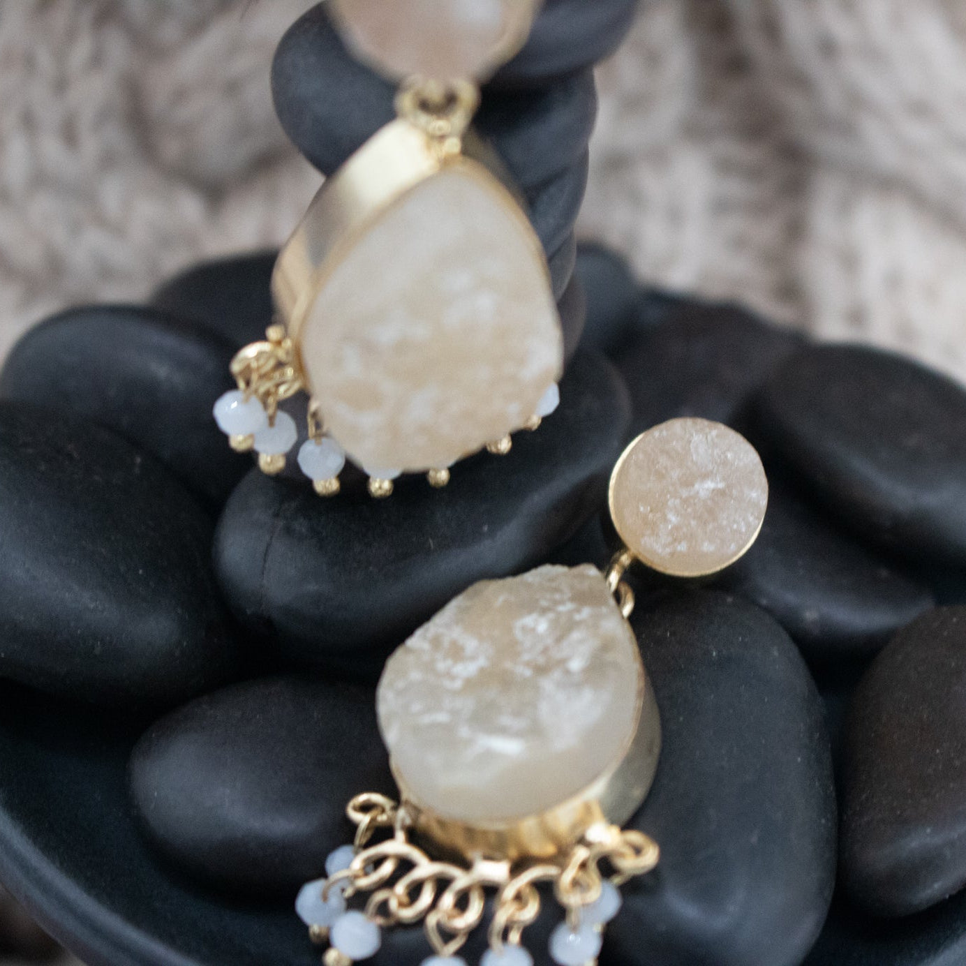 Adrienne Stone Drop Earrings