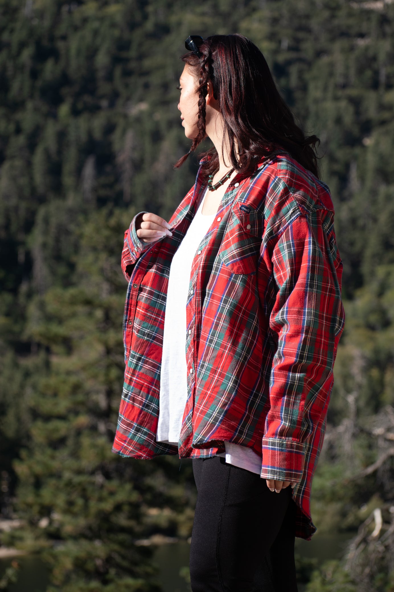 wrangler red plaid flannel shirt x long tails 18 35 regular fit