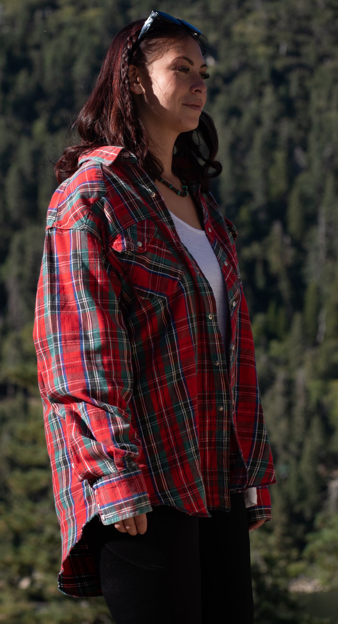 Wrangler Red Plaid Flannel Shirt X-Long Tails Regular Fit Size 18-35 Western Workwear