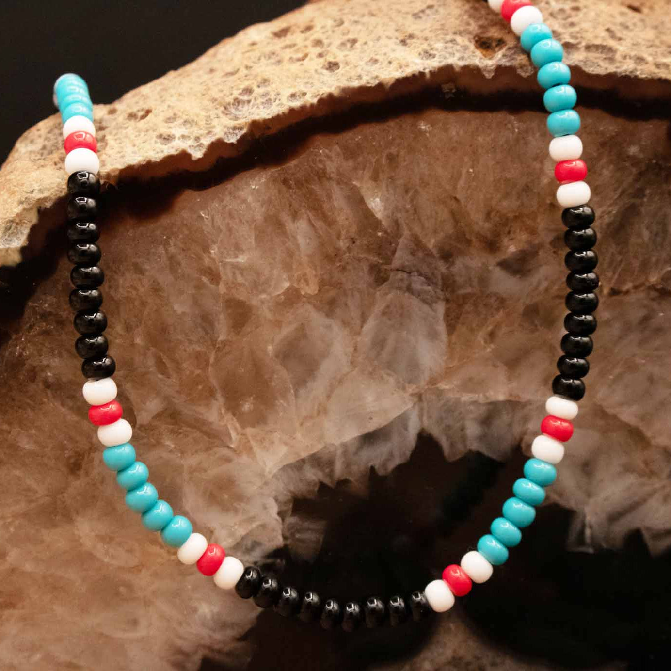 Jim Morrison Style 1969 Zephyr Edition Native American Cobra Bead Necklace