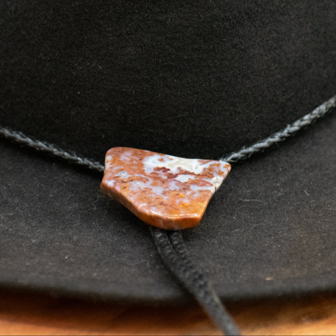 Native American Agate Bolo Tie
