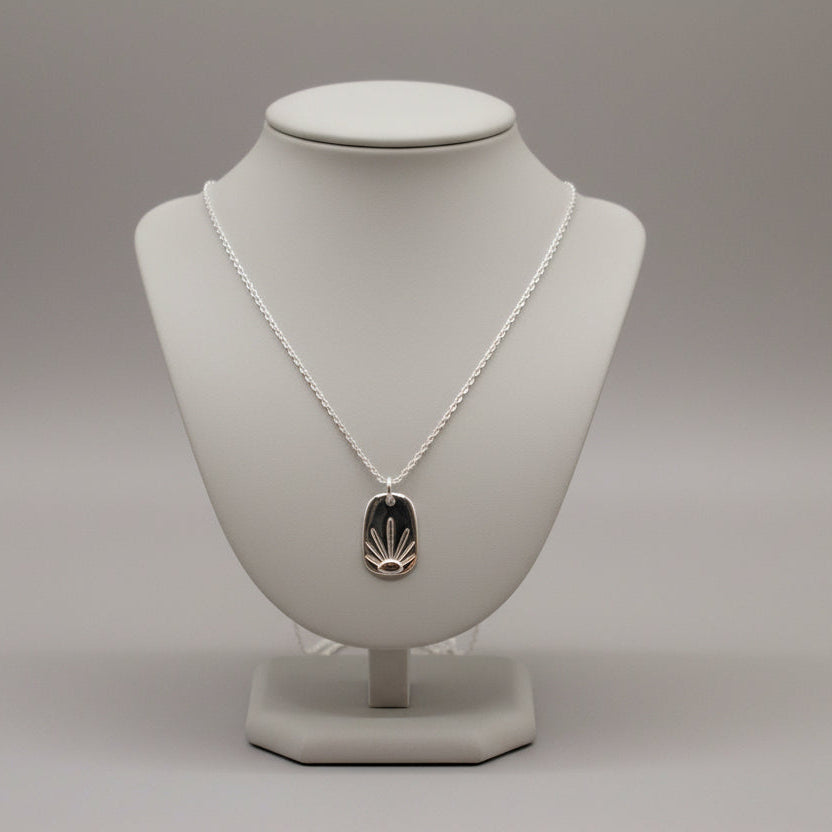 Pura Vida Sunshine Tag Chain Necklace Sterling Silver